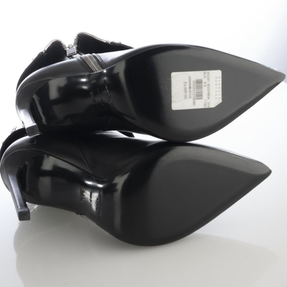 NIB YSL SAINT LAURENT Paris Fold Over Studded Leather Booties - Picture 6 of 11